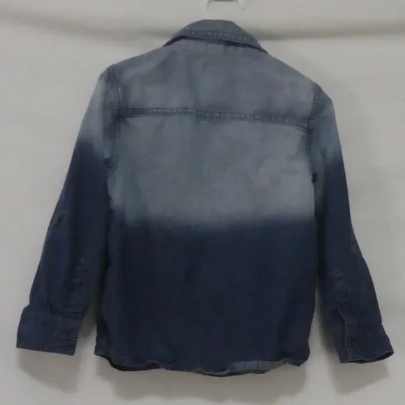 JOE FRESH - Toddler | 4 years | Ombre Denim Button-Up Casual Shirt | Pocket - Picture 2 of 15